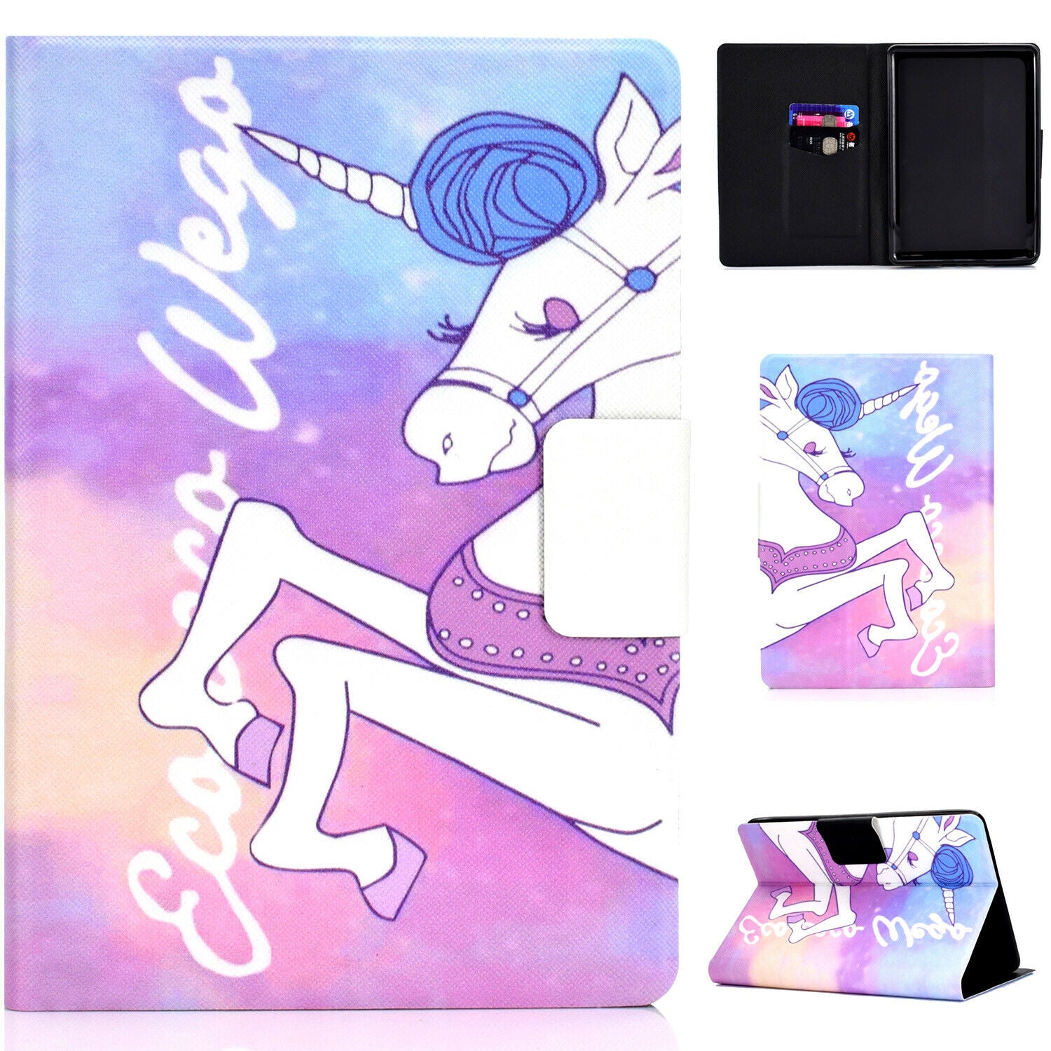 Leather Case For All-New Kindle 2019 10th Gen 6" Card Slot Magnetic Stand Cover