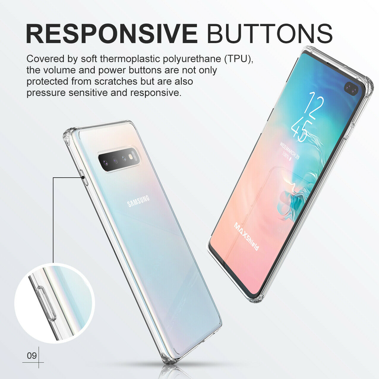 Samsung Galaxy S10 Case Shockproof Crystal Bumper Case Cover