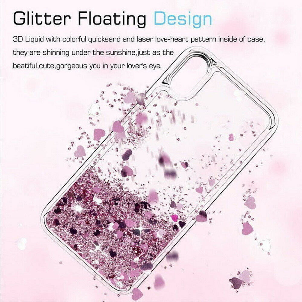 Bling Dynamic Glitter Moving Quicksand Liquid Case Cover For iPhone XR