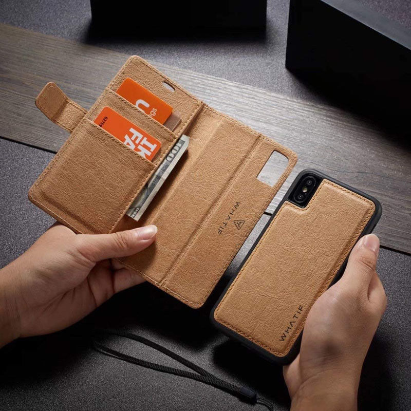 iPhone X/XS Luxury Magnetic Leather Removable Wallet Case