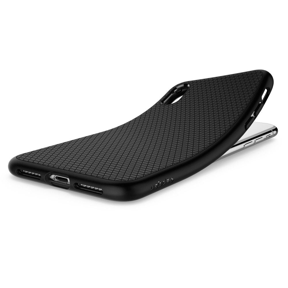 iPhone XS/X Case Genuine SPIGEN Soft Liquid Air Armor Slim Cover Apple-Black
