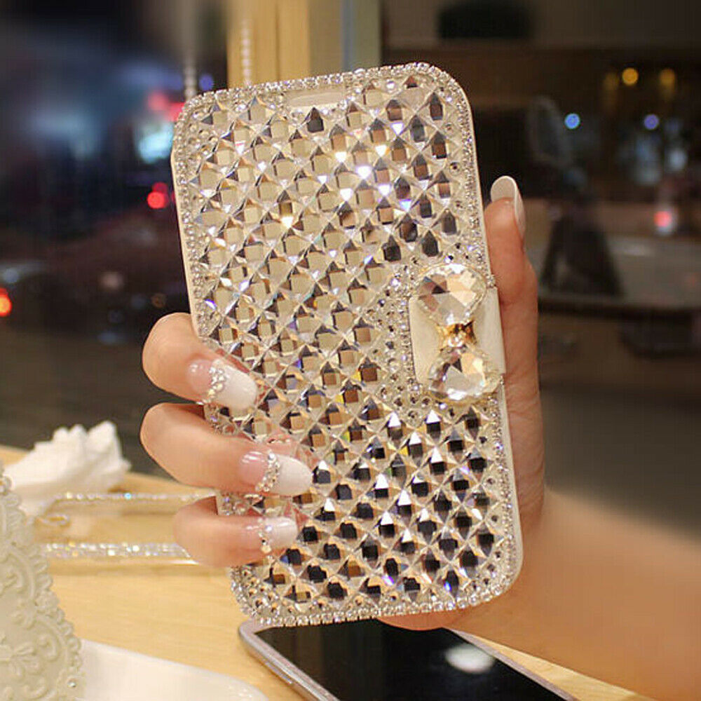 Samsung Note10 Plus Bling Crystal Diamond Leather Flip Stand wallet Case