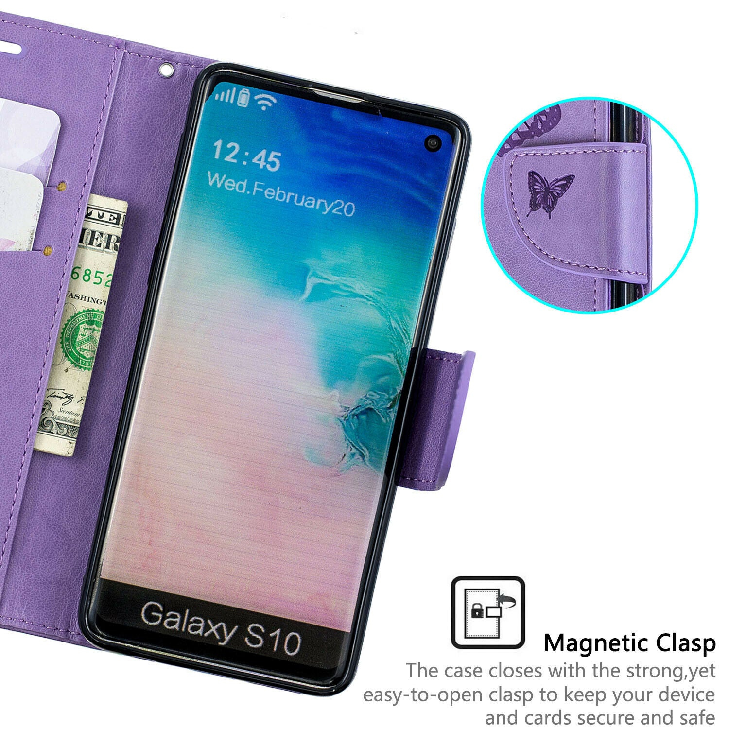 For Samsung Galaxy Note 10 Plus Phone Case Leather Wallet Cover