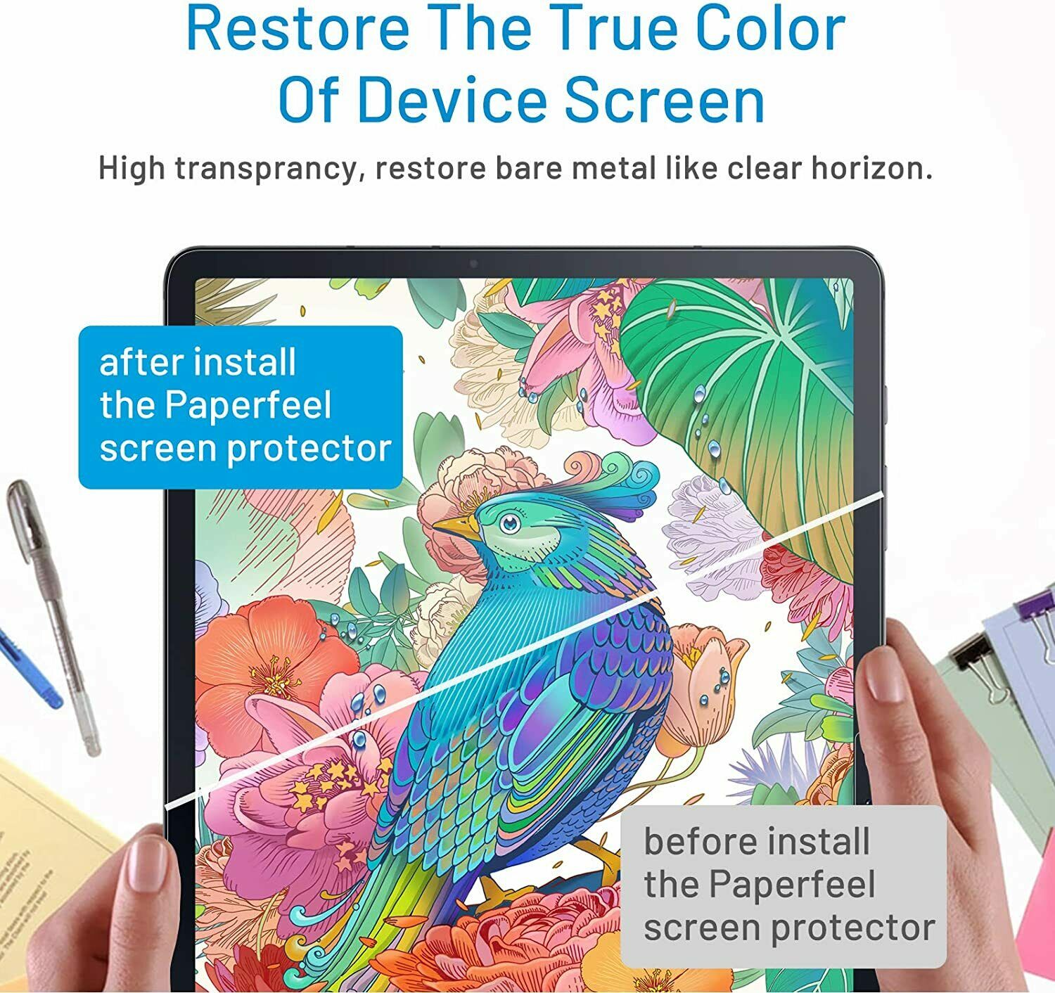 For Galaxy Tab S6 Lite Paper Like Screen Protector Matte Film Draw