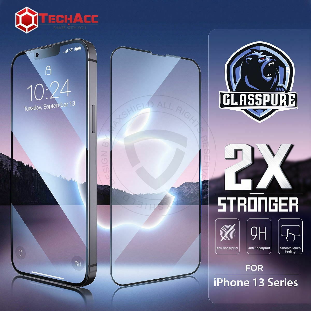 2/3 Pack For iPhone 13 Pro Max Mini Full Cover Tempered Glass Screen Protector