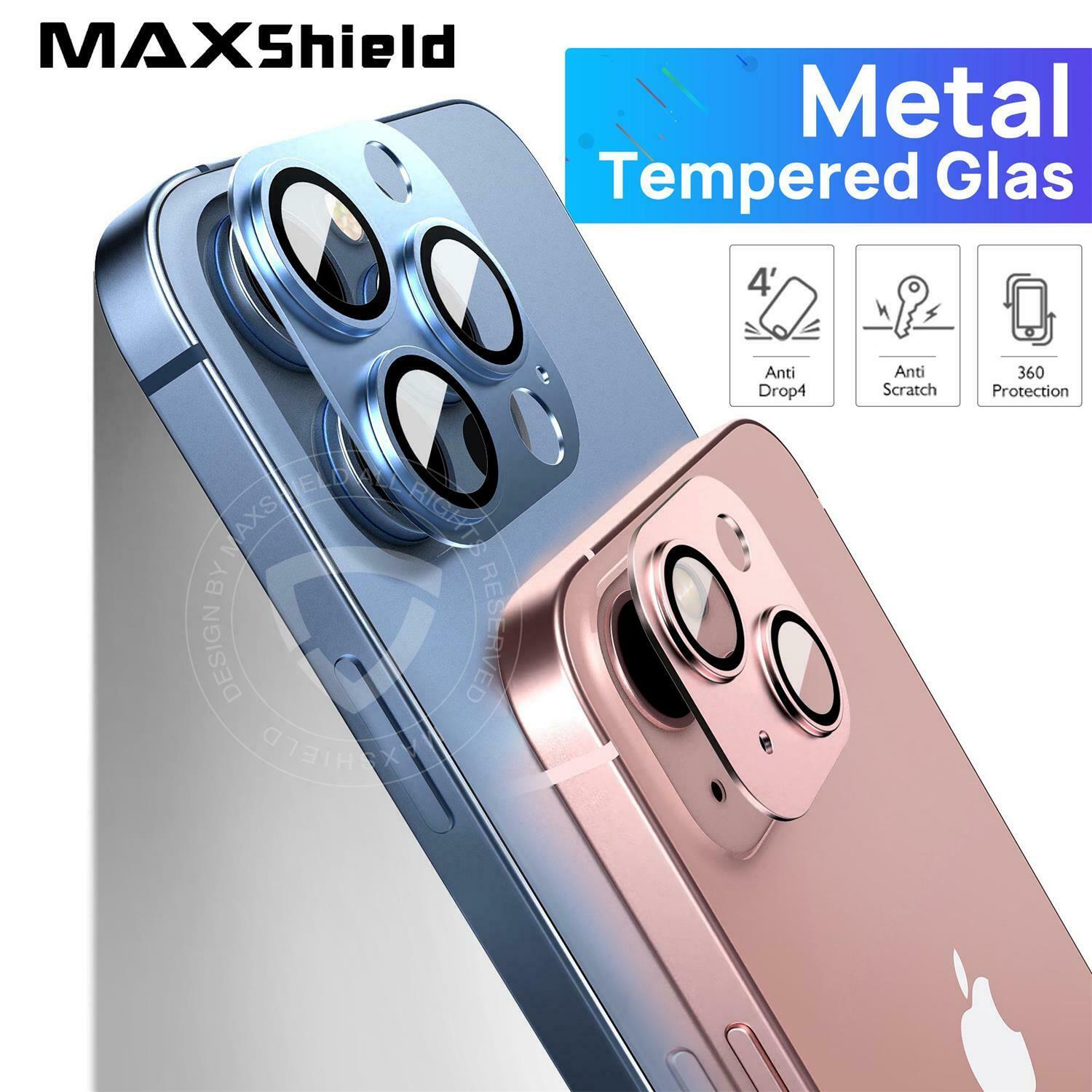 [1 Packs] For Apple iPhone 14 Series Screen Protector Full Cover Metal Camera Lens Glass