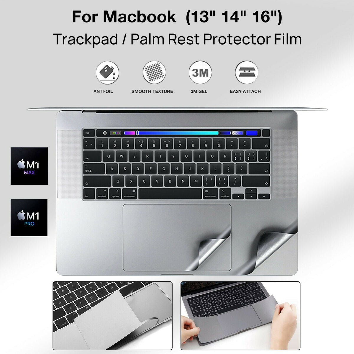 For Macbook Air Pro M2 2022Trackpad Keyboard Protector Cover Skin