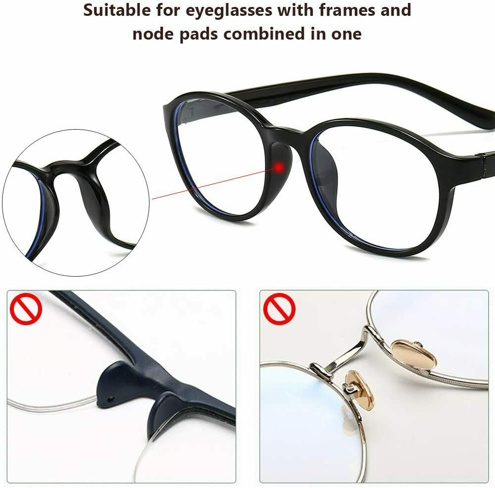 10/20 Pair Silicone Anti-Slip Stick On Nose Pads For Eyeglass Sunglasses Glasses