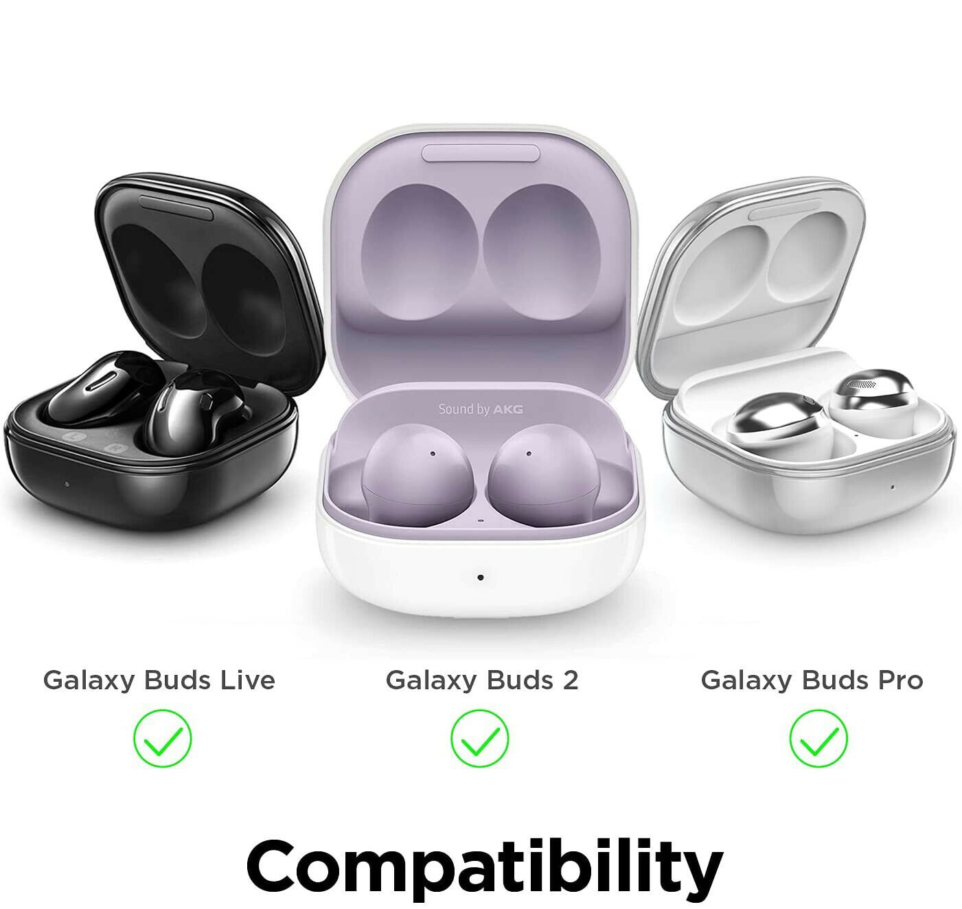 Clear Protective Cover Case for Samsung Galaxy Buds 2 Live/ Pro Earbuds Earphone