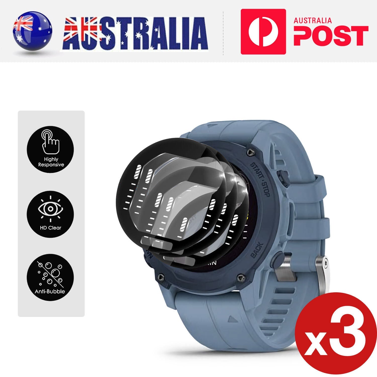 3x For Garmin Descent G1 3D Screen Protector Full Cover Hydrogel Film Cable