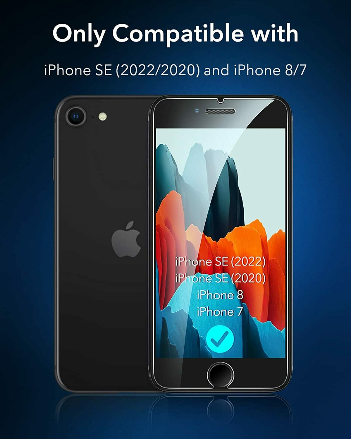 For Apple iPhone SE 2022 3rd Full Cover Tempered Glass Screen Protector Film