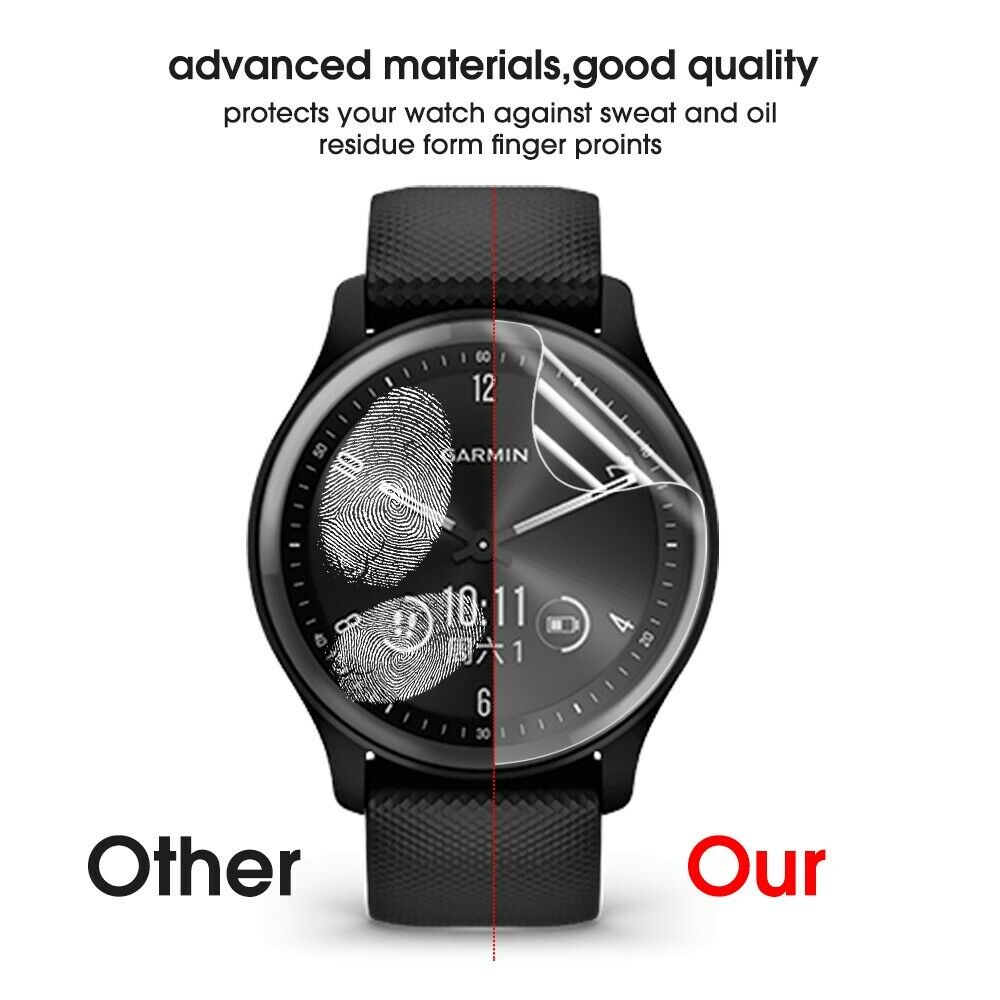 3x For Garmin Vivomove Style Sport Screen Protector Full Cover Hydrogel HD Film