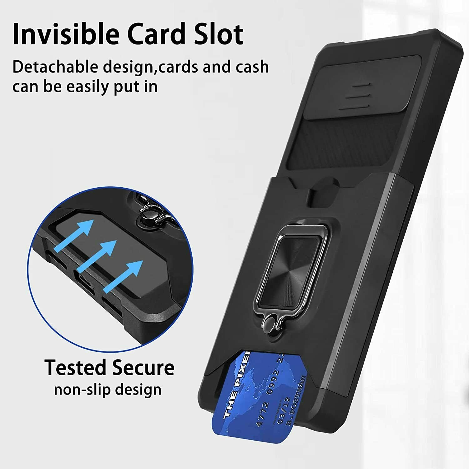 4in1 For Google Pixel 6A Case Shockproof Heavy Duty Wallet Cover Kickstand