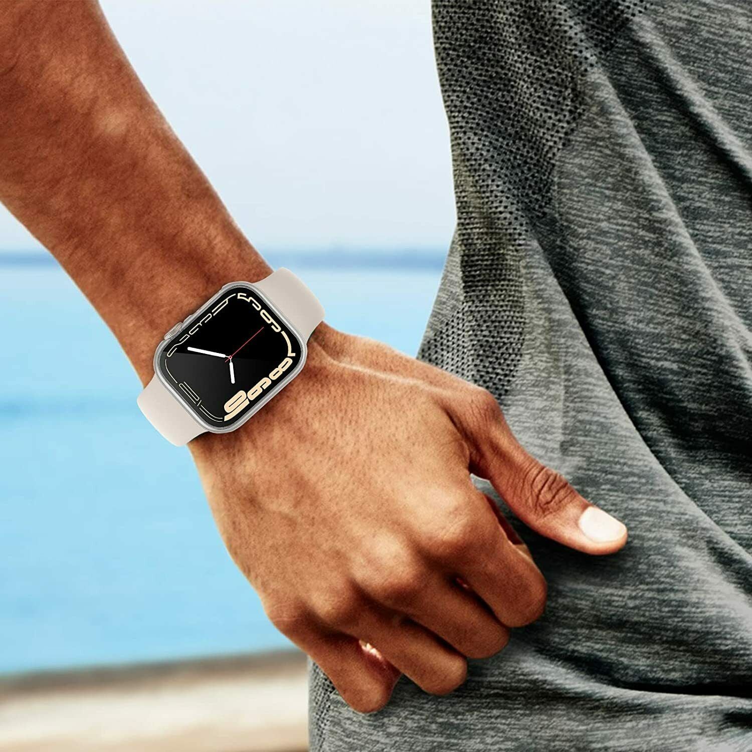 2X For Apple Watch 8 Glass Case Cover Screen Protector