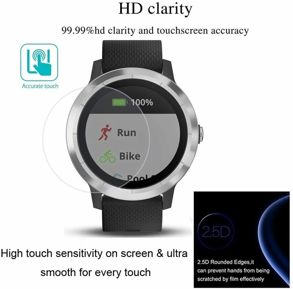 2X For Garmin Vivoactive 4 4S Tempered Glass Screen Protector Film Cover Guard