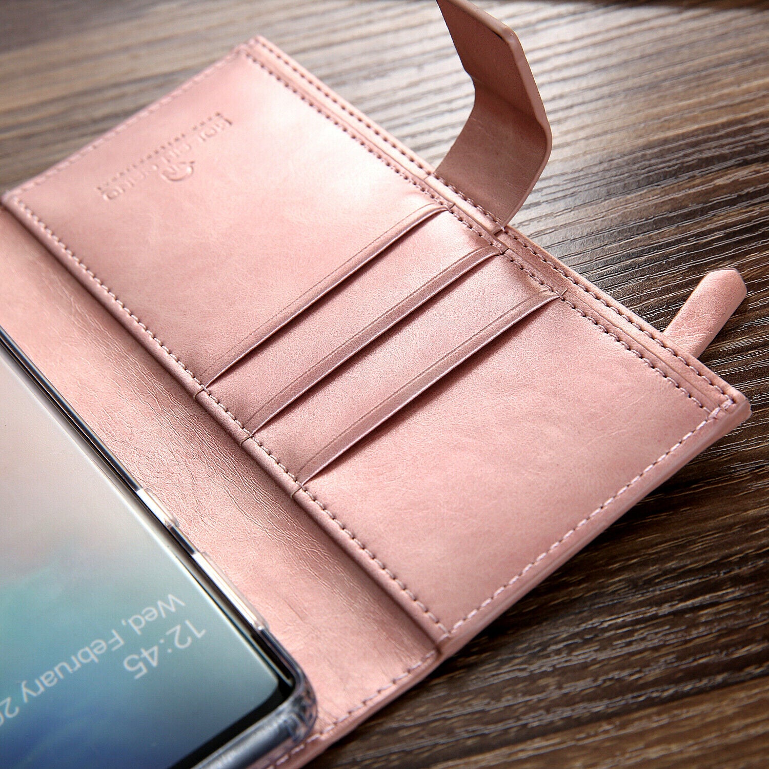 Samsung Galaxy S10 Zipper Leather Wallet Card Magnetic Case Cover-Black