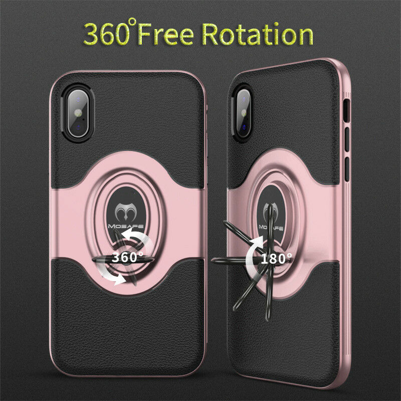 iPhone XR Ring Magnetic Shockproof Hybrid TPU Bumper Case