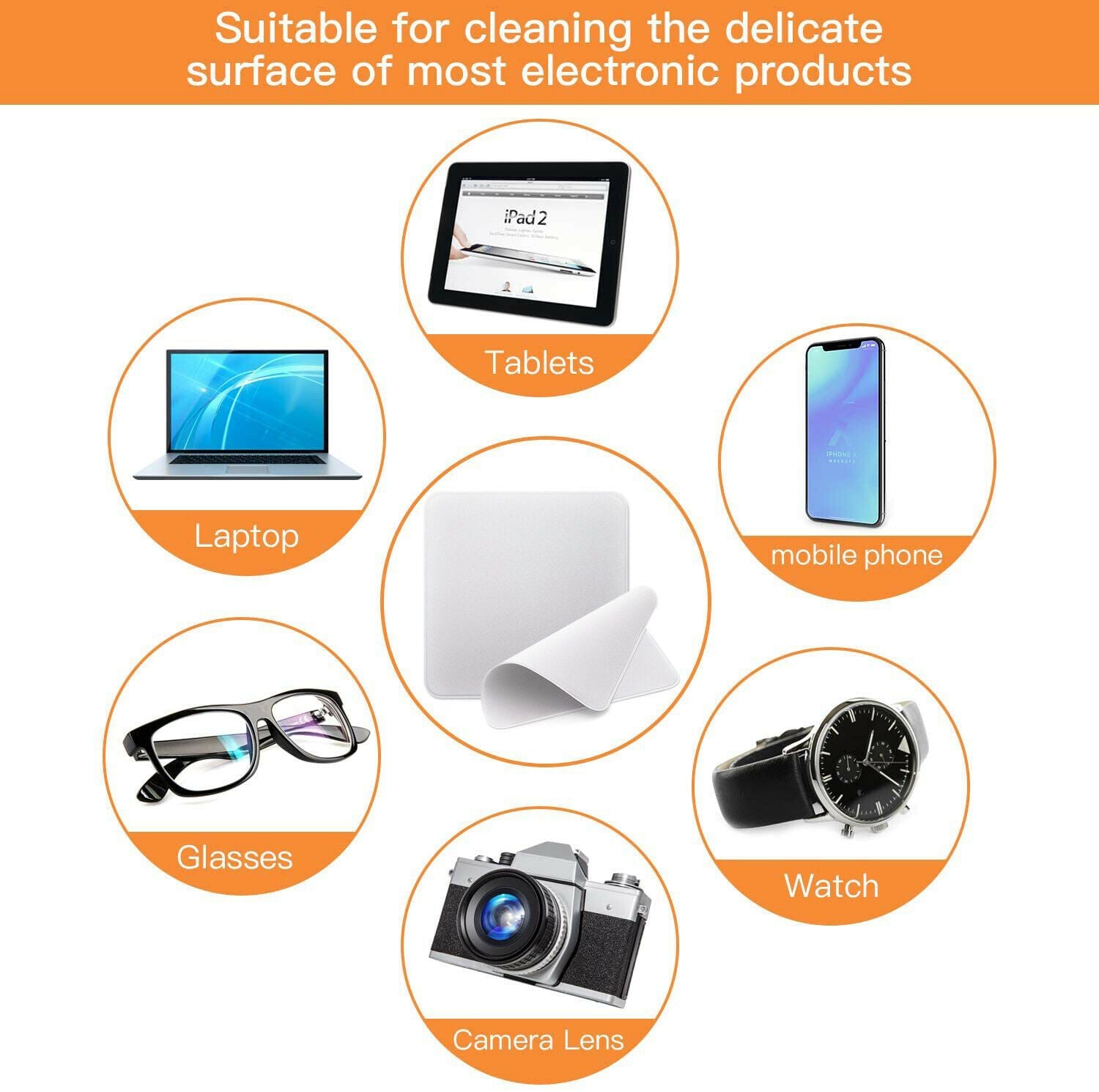 New Soft Polishing Cloth Clean For Apple Display Nano Glass Screen Macbook Watch