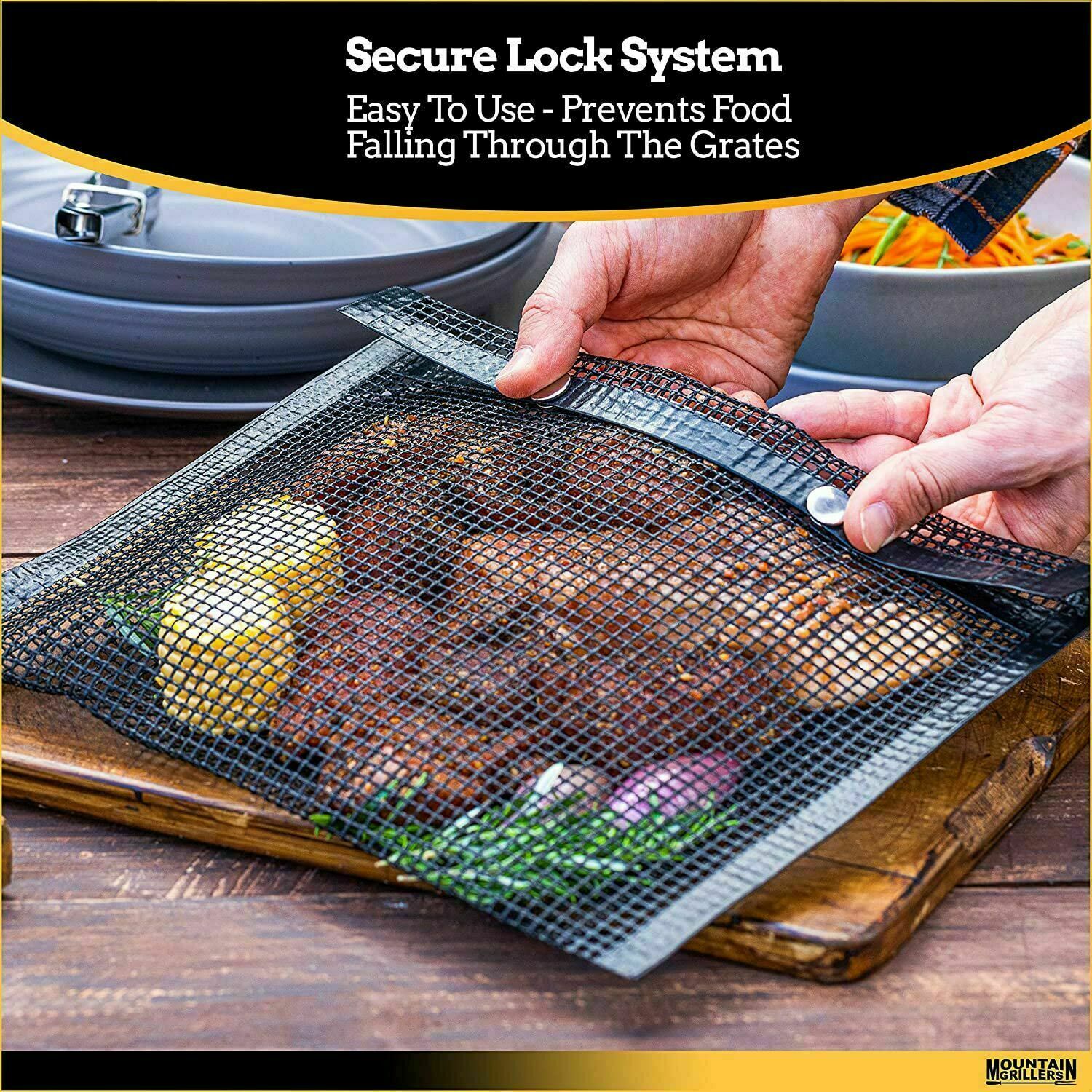 Non-stick BBQ Grilling Mesh Bag Outdoor Camping Barbecue Grill Mats Cooking Pads