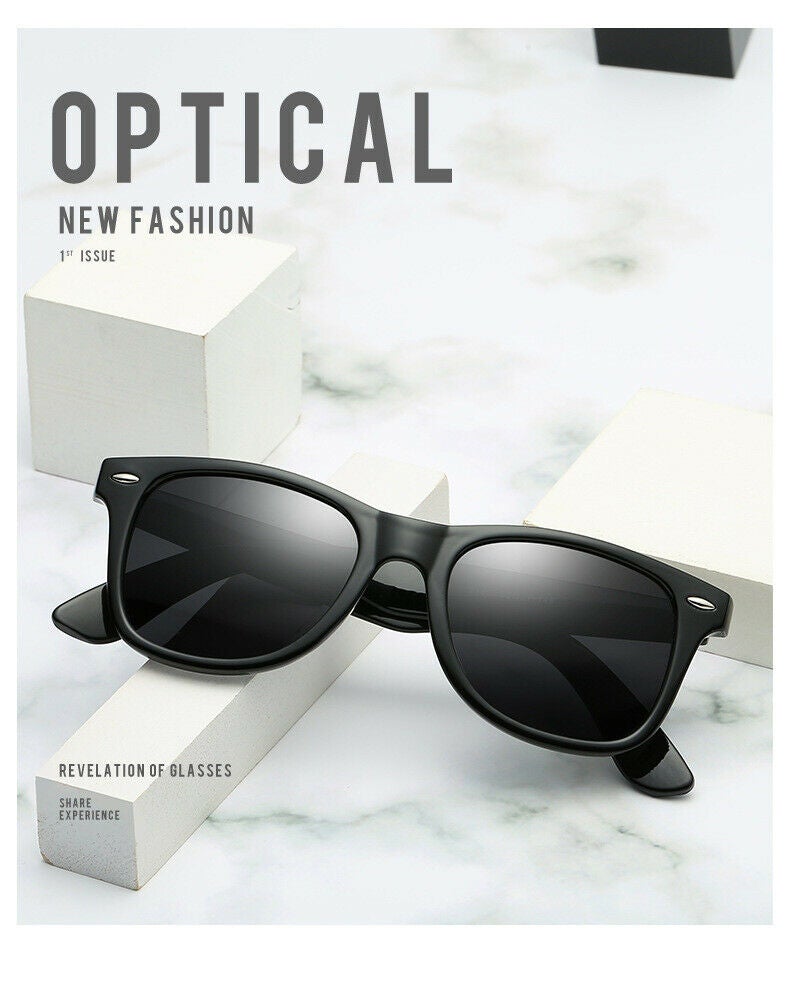 Polarized Mens Sunglasses Polarised Square Frame Sports Driving Glasses