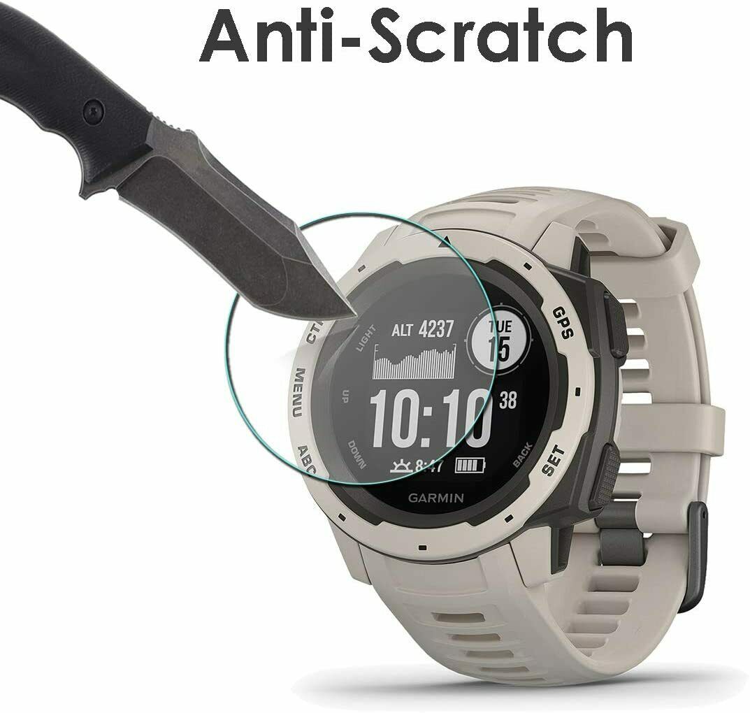 3 Pack For Garmin Instinct Solar Sports Tactical Tempered Glass Screen Protector