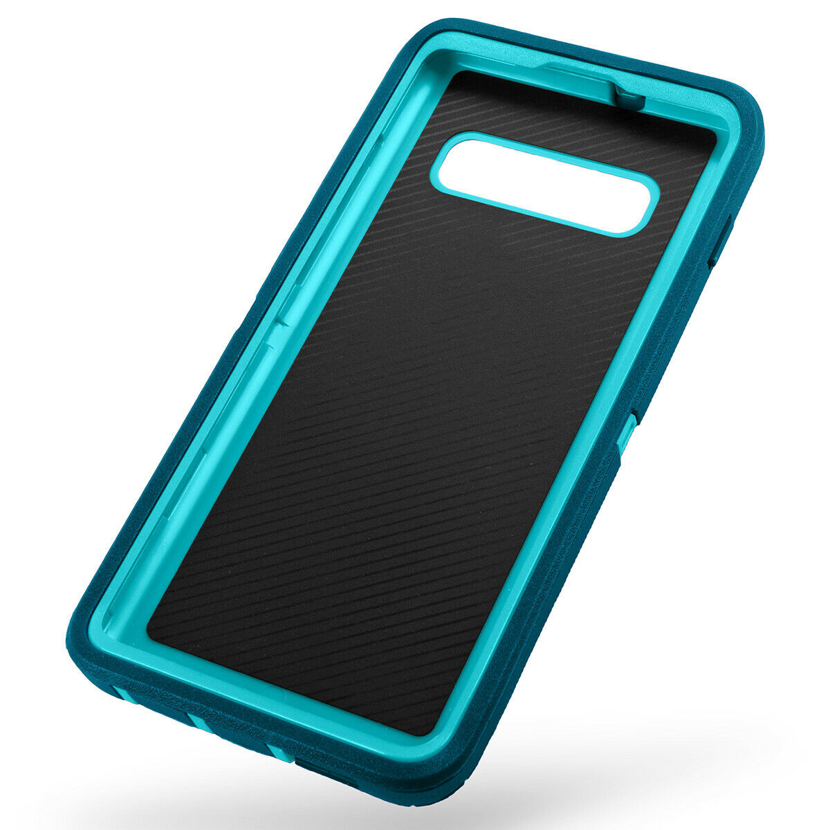 Samsung Galaxy S10+ Case Shockproof Hybrid Rubber Armor Rugged Cover-Dark Blue/Light Blue