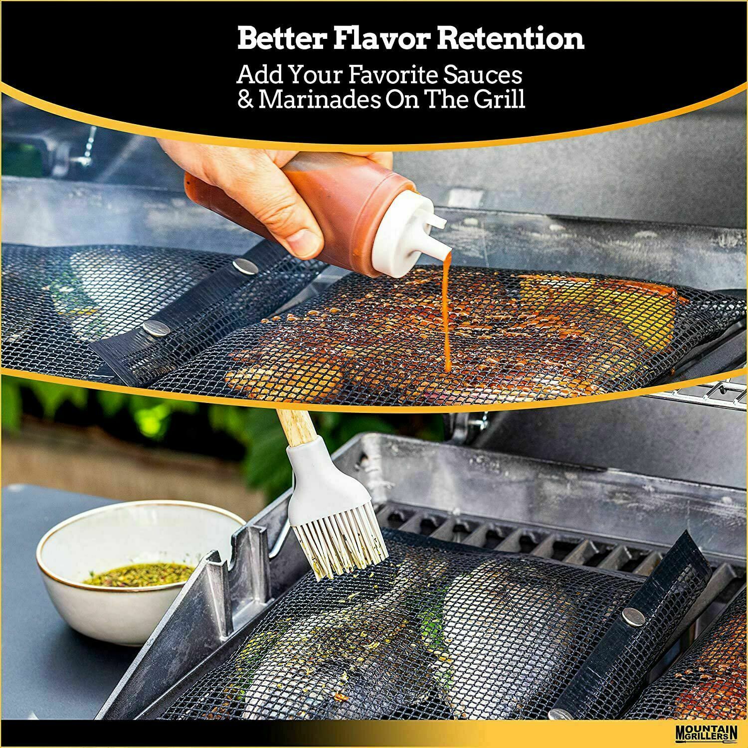 Non-stick BBQ Grilling Mesh Bag Outdoor Camping Barbecue Grill Mats Cooking Pads