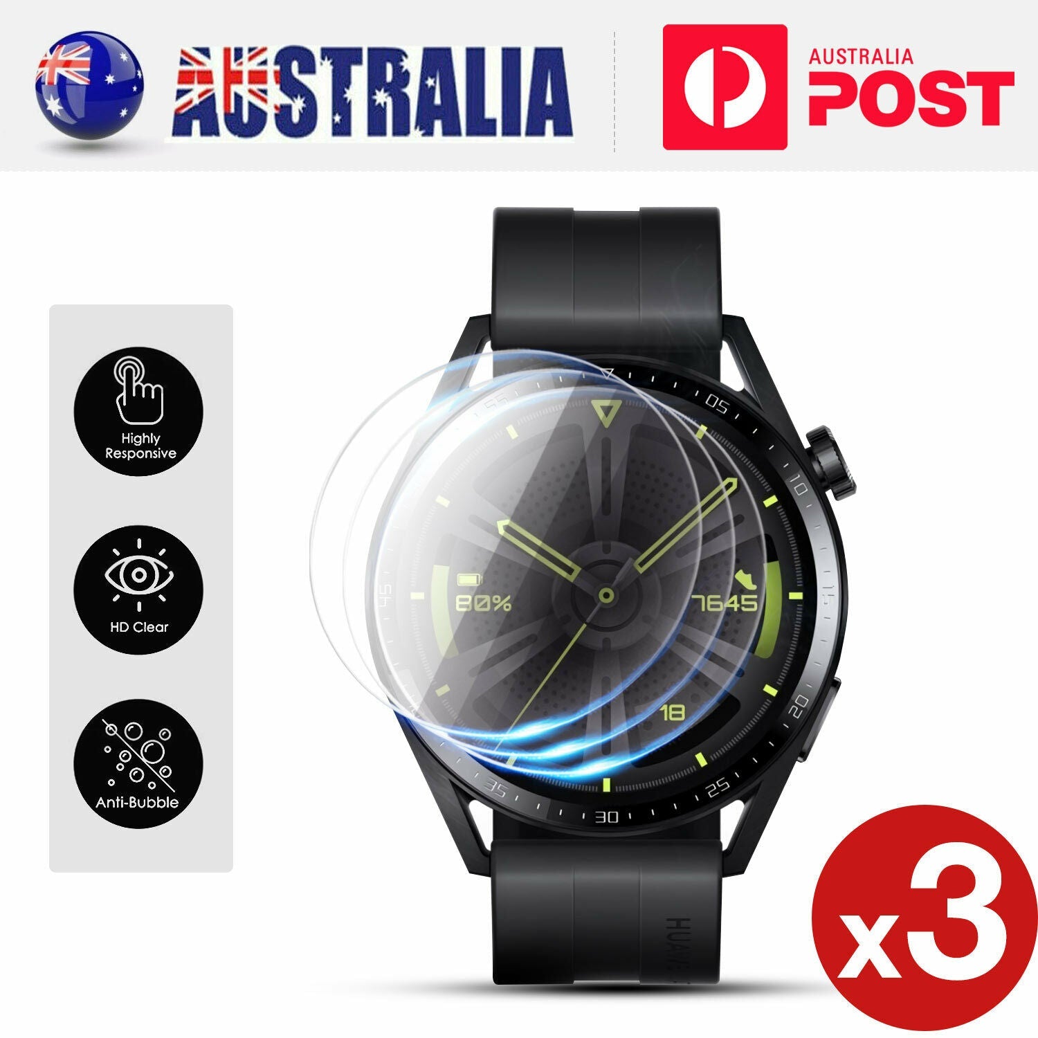 For Huawei Watch GT 3 Active Classic 42 46mm Hydrogel Screen Protector Glass Film