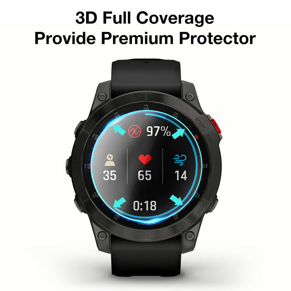 2X For Garmin Epix Gen 2 2nd Tempered Glass Screen Protector Gurad Cover 9H