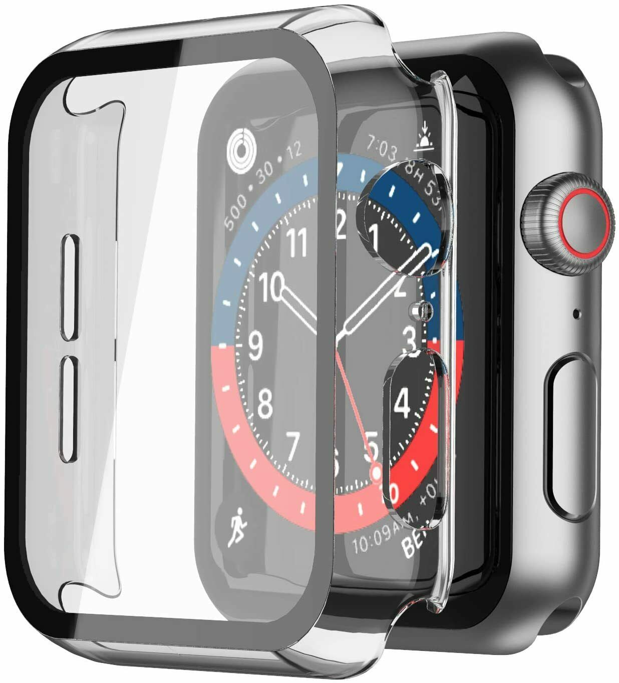 2X For Apple Watch 8 Glass Case Cover Screen Protector
