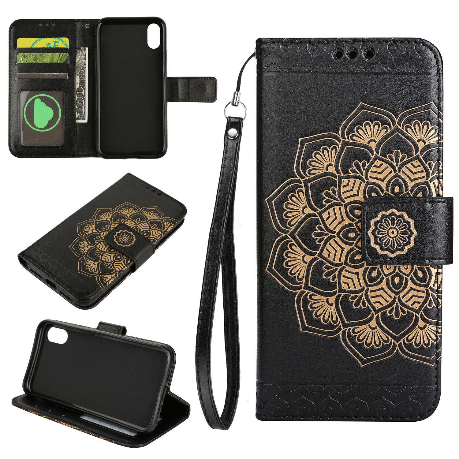 Leather Wallet Case Flip Stand Phone Case Cover For iPhone XR