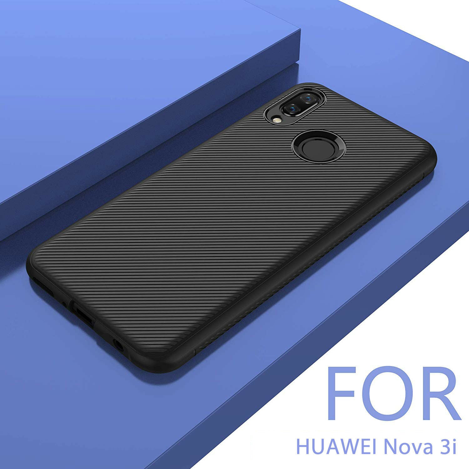 Huawei Nova 3e case，[Scratch Resistant] Premium Flexible Soft Anti Slip TPU