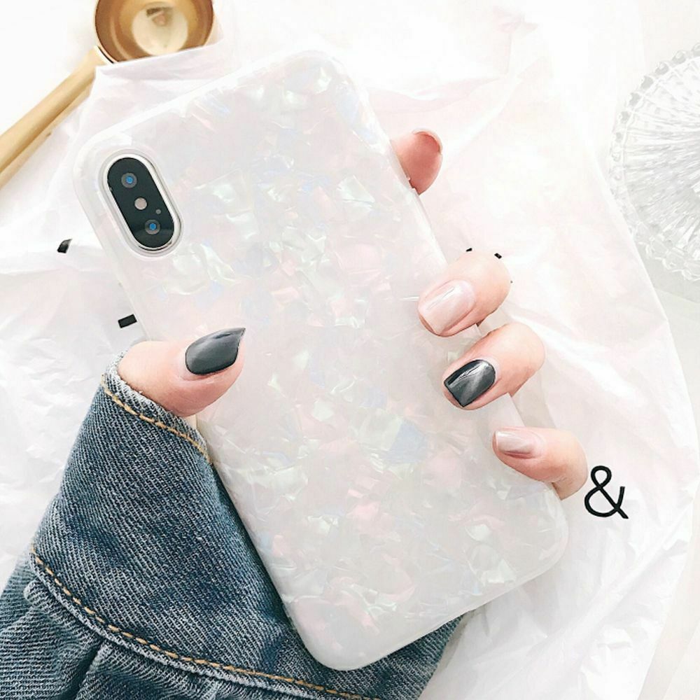 Case For Samsung S8 Cover Marble Silicone Skin TPU Bumper-Black
