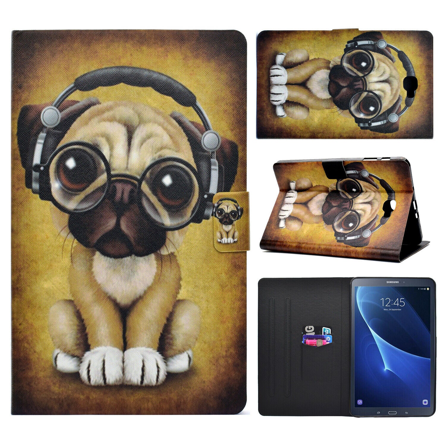 For Samsung Tab A 10.1" 2019 SM-T510 T515 Tablet Case Smart Magnet Leather Cover-19 Patterns