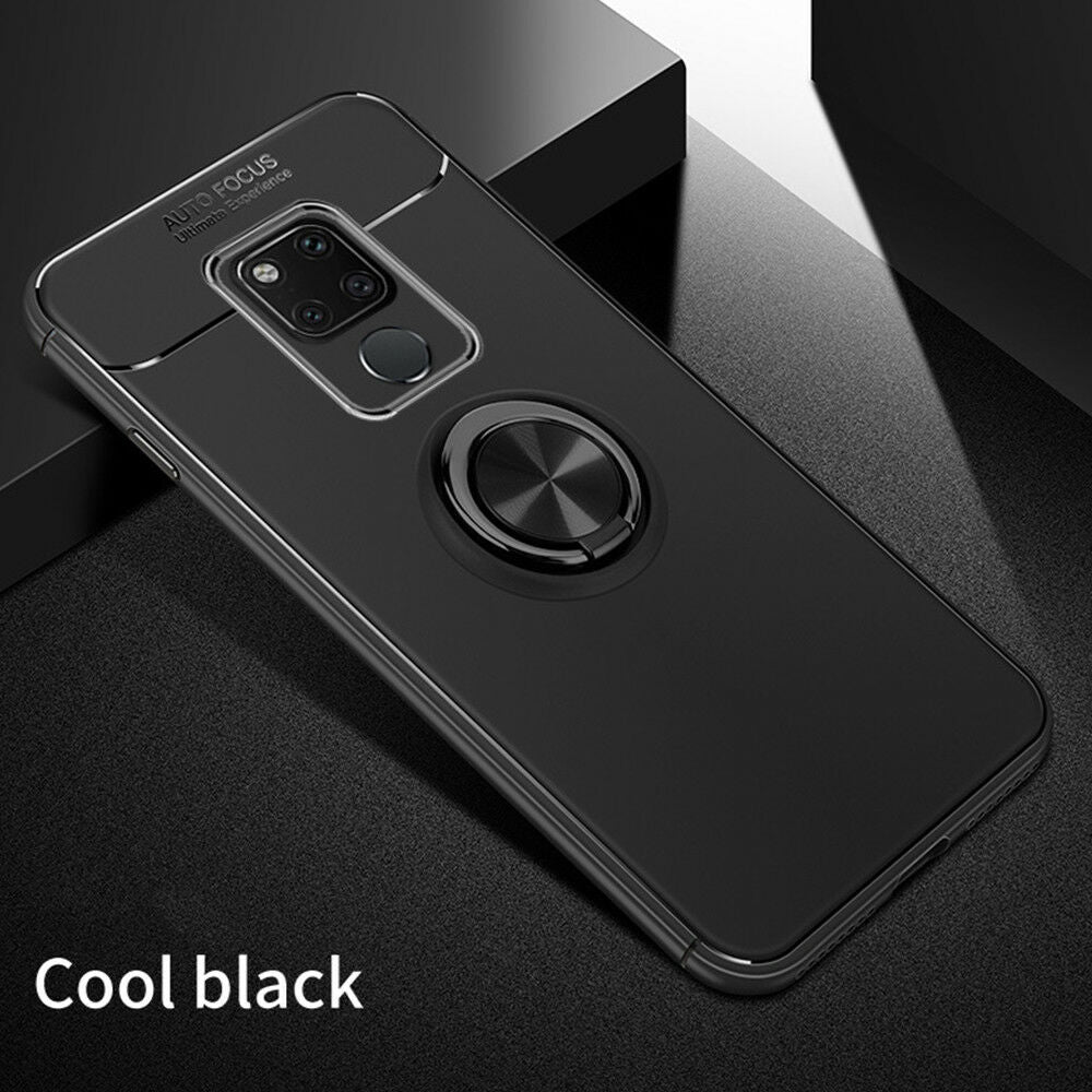 Mate 20 Pro Case Magnetic Car Mount Soft TPU Ring Holder Kickstand Cover Huawei