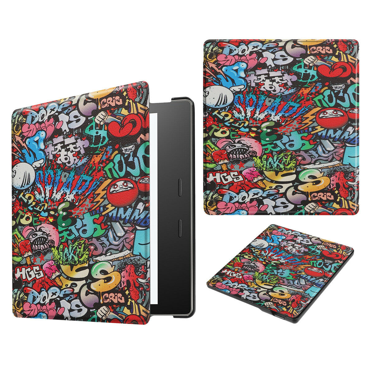 For New Amazon All New Kindle 2019 Painting Leather Smart Cover--Big Eye
