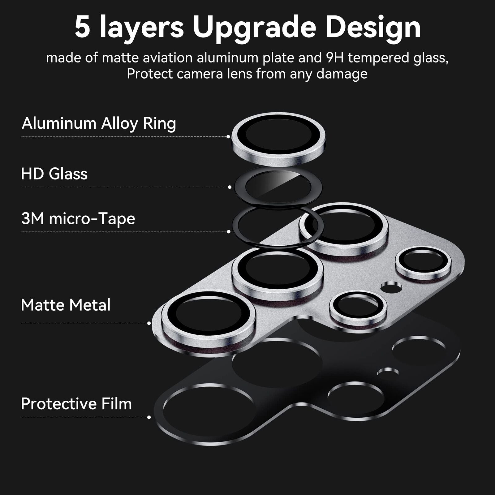 For Samsung Galaxy S24 Plus Ultra 5G Camera Metal Lens Protector