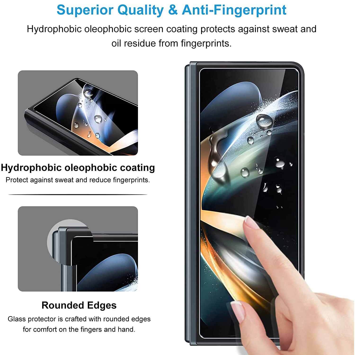 MAXSHIELD For Galaxy Z Fold 3 5G Tempered Glass Screen Lens Camera Protector