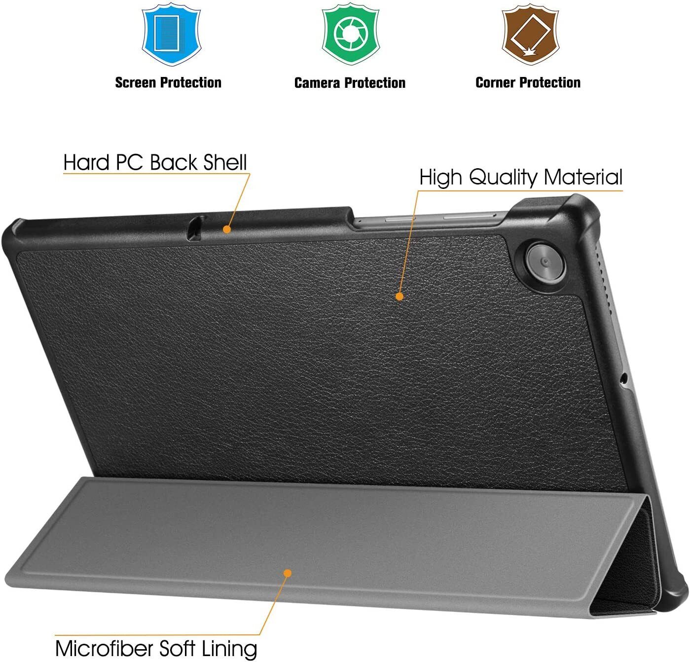 For Lenovo Tab Case Magnetic Leather Folio Cover