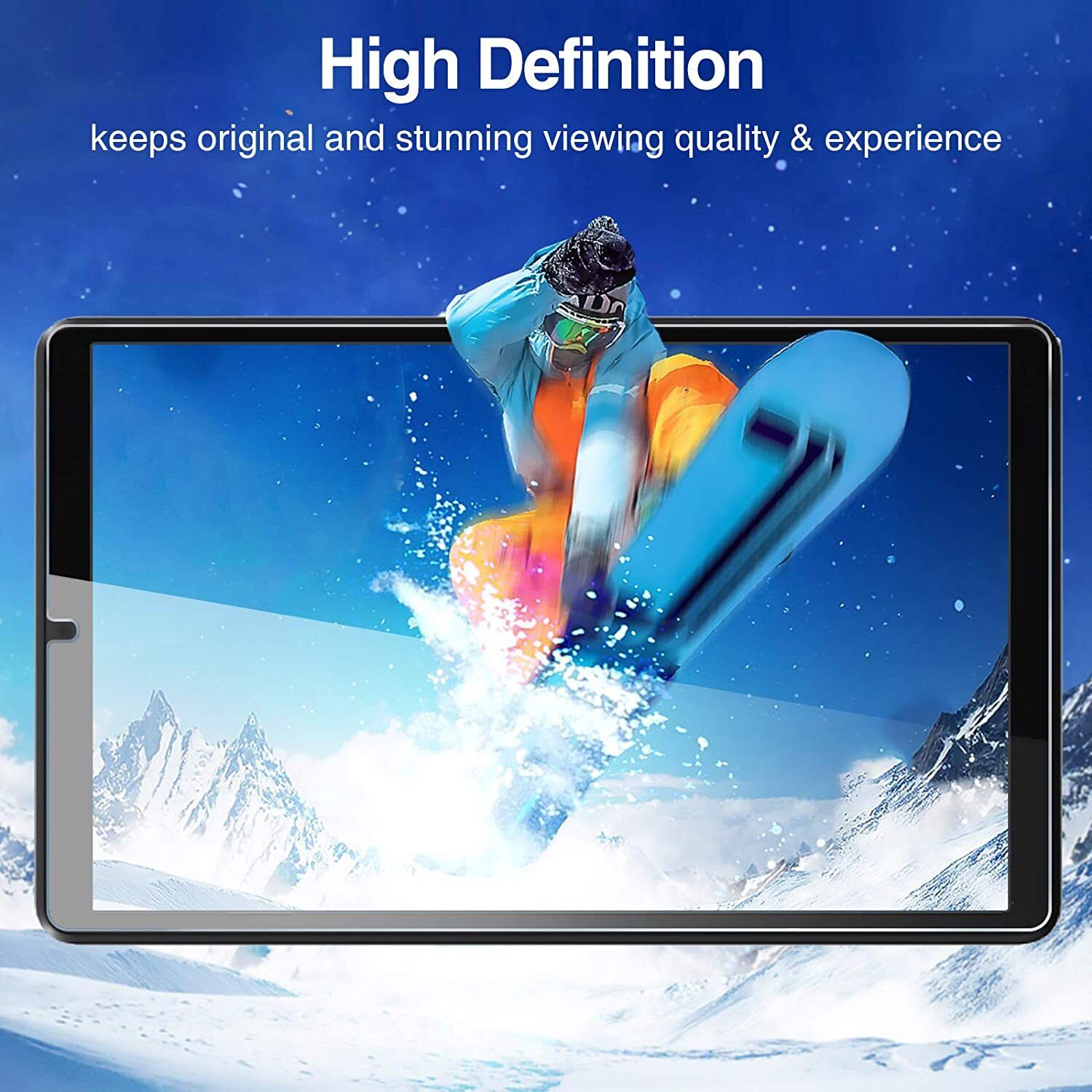 For Lenovo Tab M8 HD LTE M7 3rd Gen Full Cover Tempered Glass Screen Protector