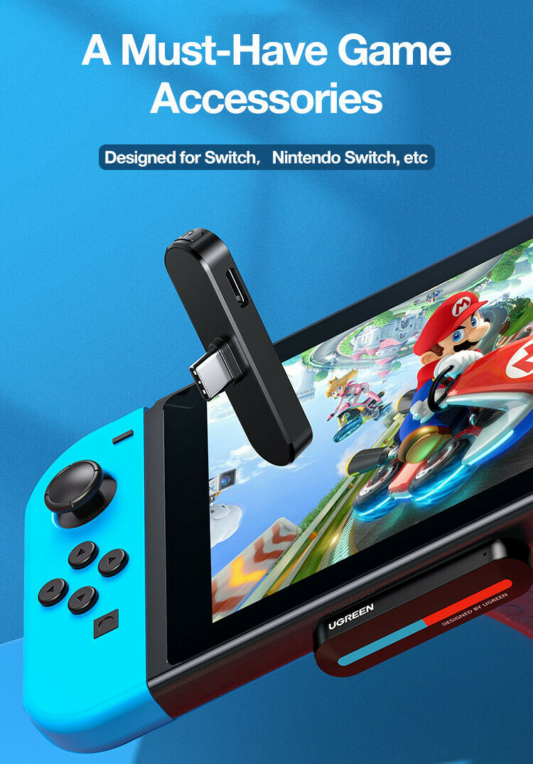 For Nintendo Switch Bluetooth Adapter Wireless Bluetooth Audio Transmitter