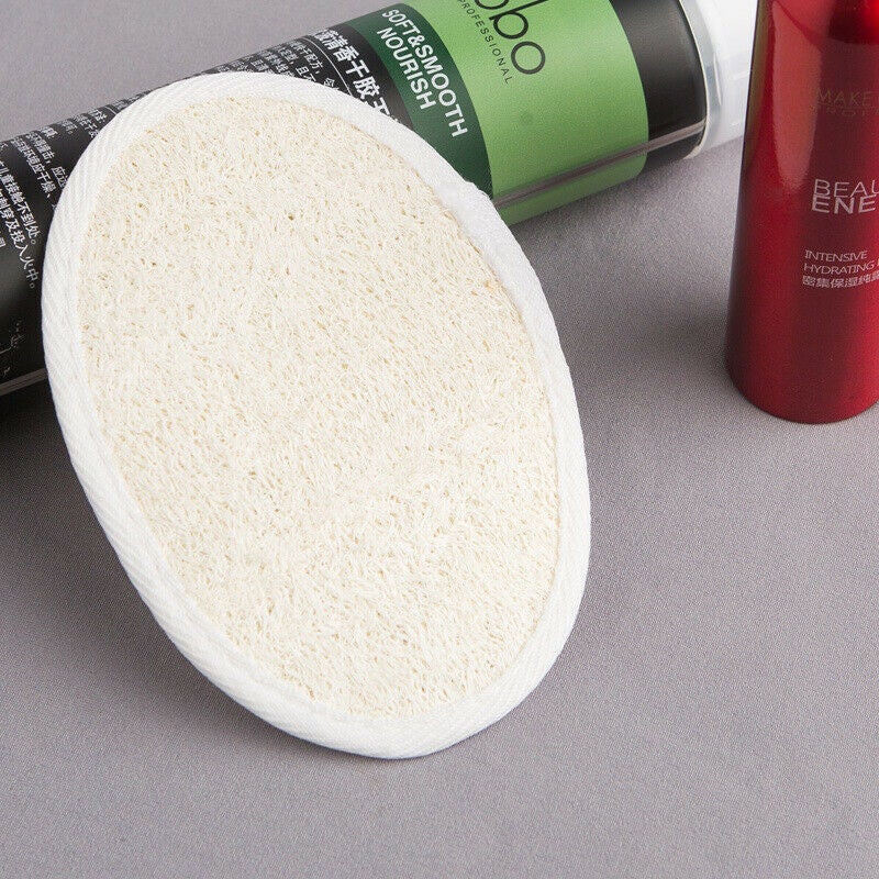 2/4PS Natural Loofah Luffa Loofa Facial Body Pad Sponge Cleanser Scrubber Brush