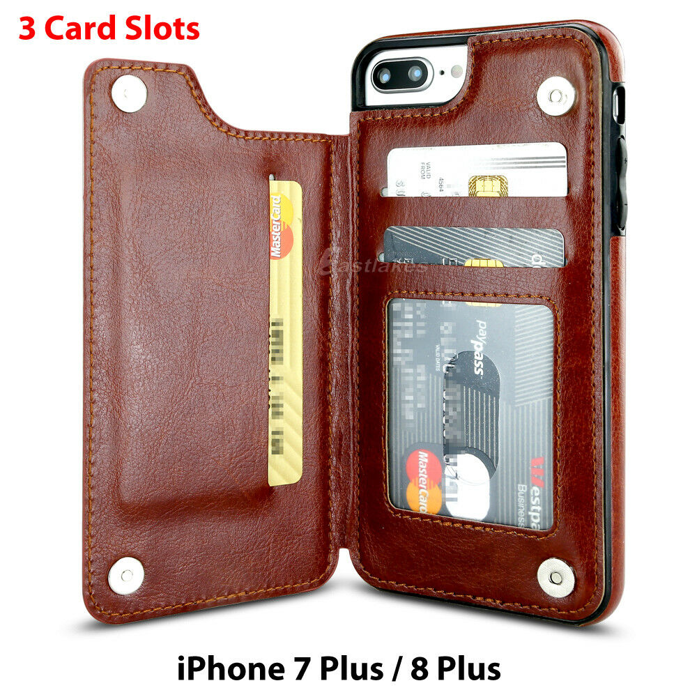 iPhone XR Case Flip Leather Wallet Card Shockproof Case