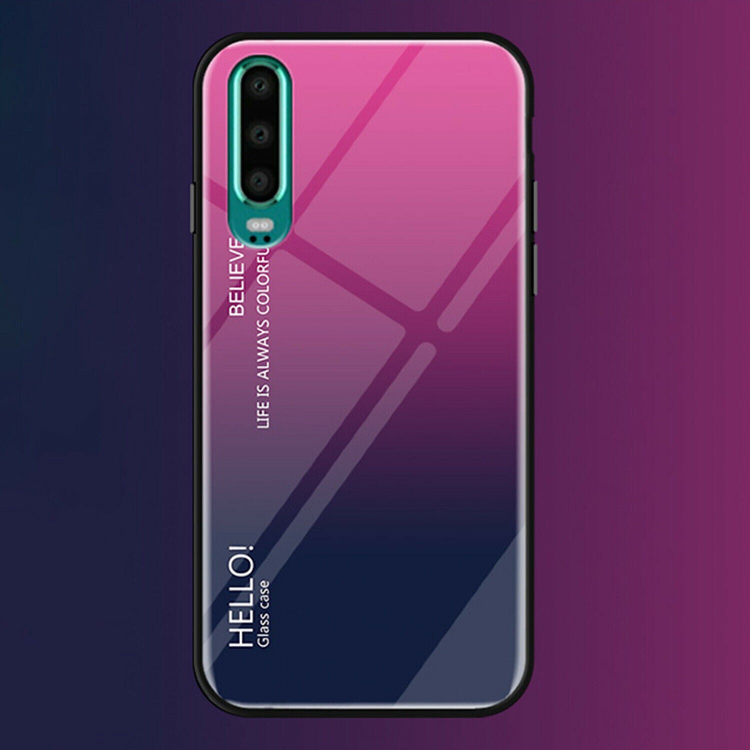 For Huawei Nova 3e Case Shockproof Tempered Glass Bumper Slim Cover-White