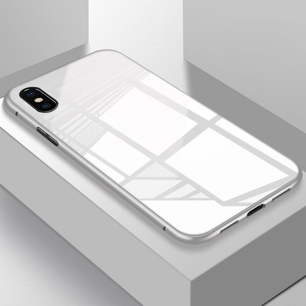 iPhone XR Case Metal Luxury Thin Slim Shockproof Cover For Apple Phone-Silver