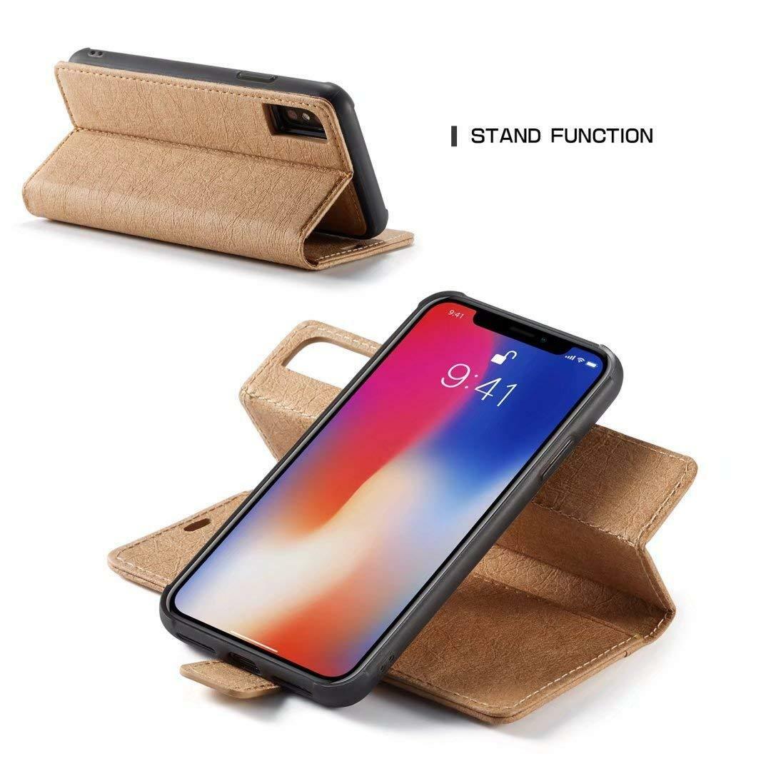 iPhone XR Luxury Magnetic Leather Removable Wallet Case