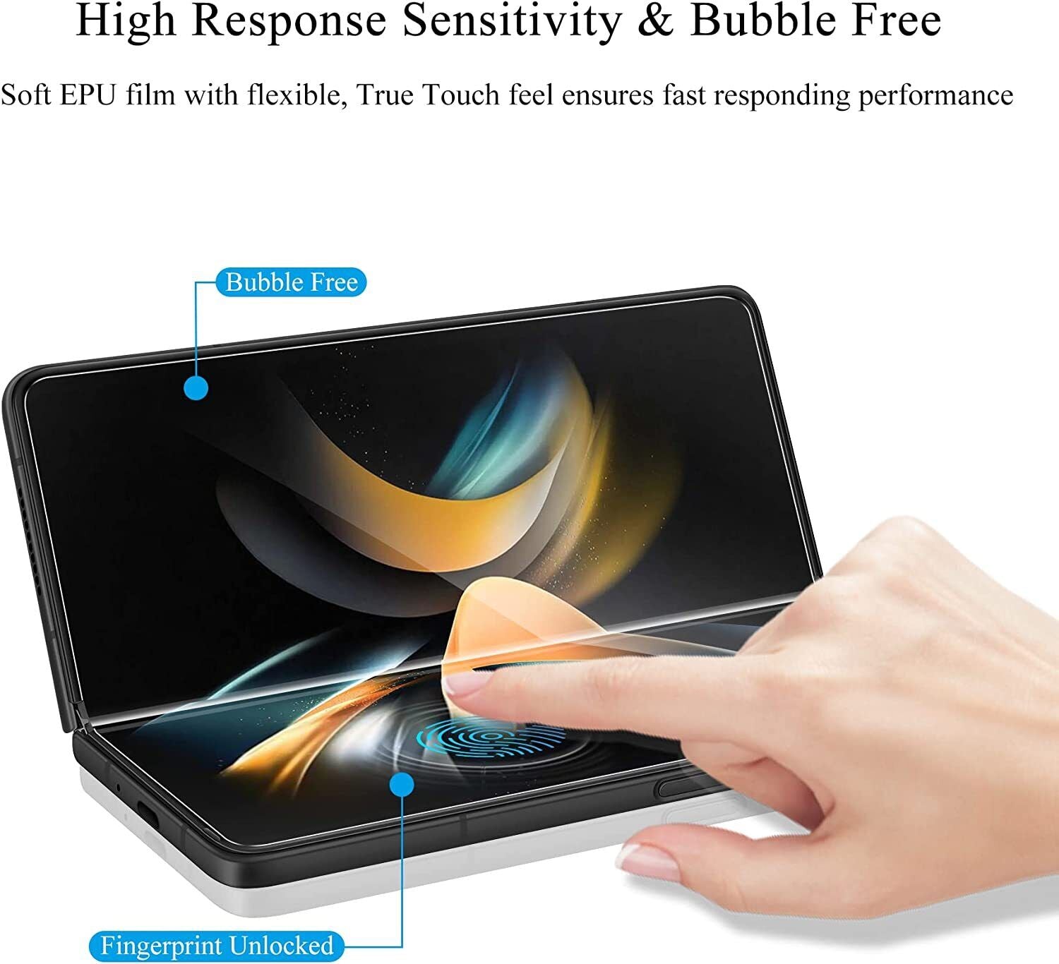 For Galaxy Z Fold 4 5G Tempered Glass Anti Spy Privacy Screen Protector Film