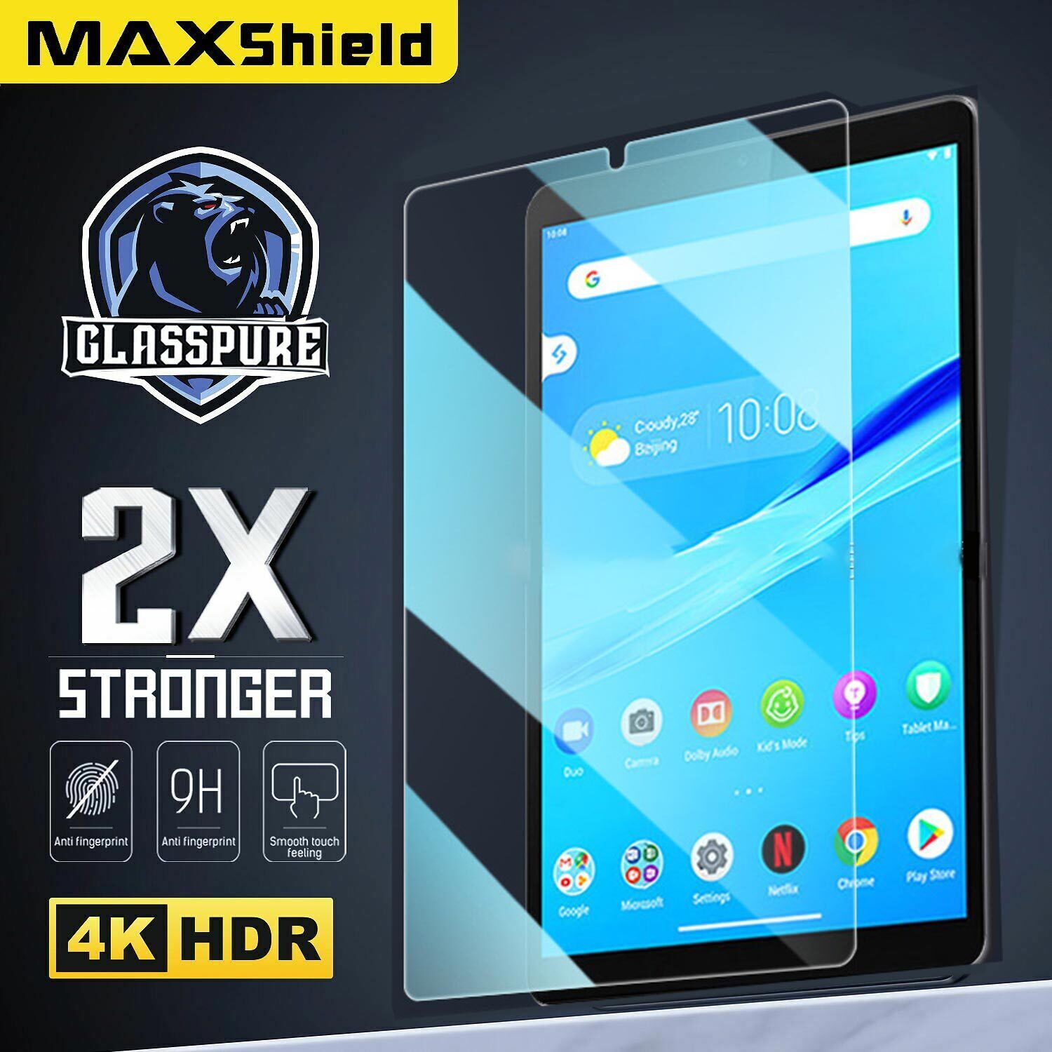 For Lenovo Tab M8 HD LTE M7 3rd Gen Full Cover Tempered Glass Screen Protector