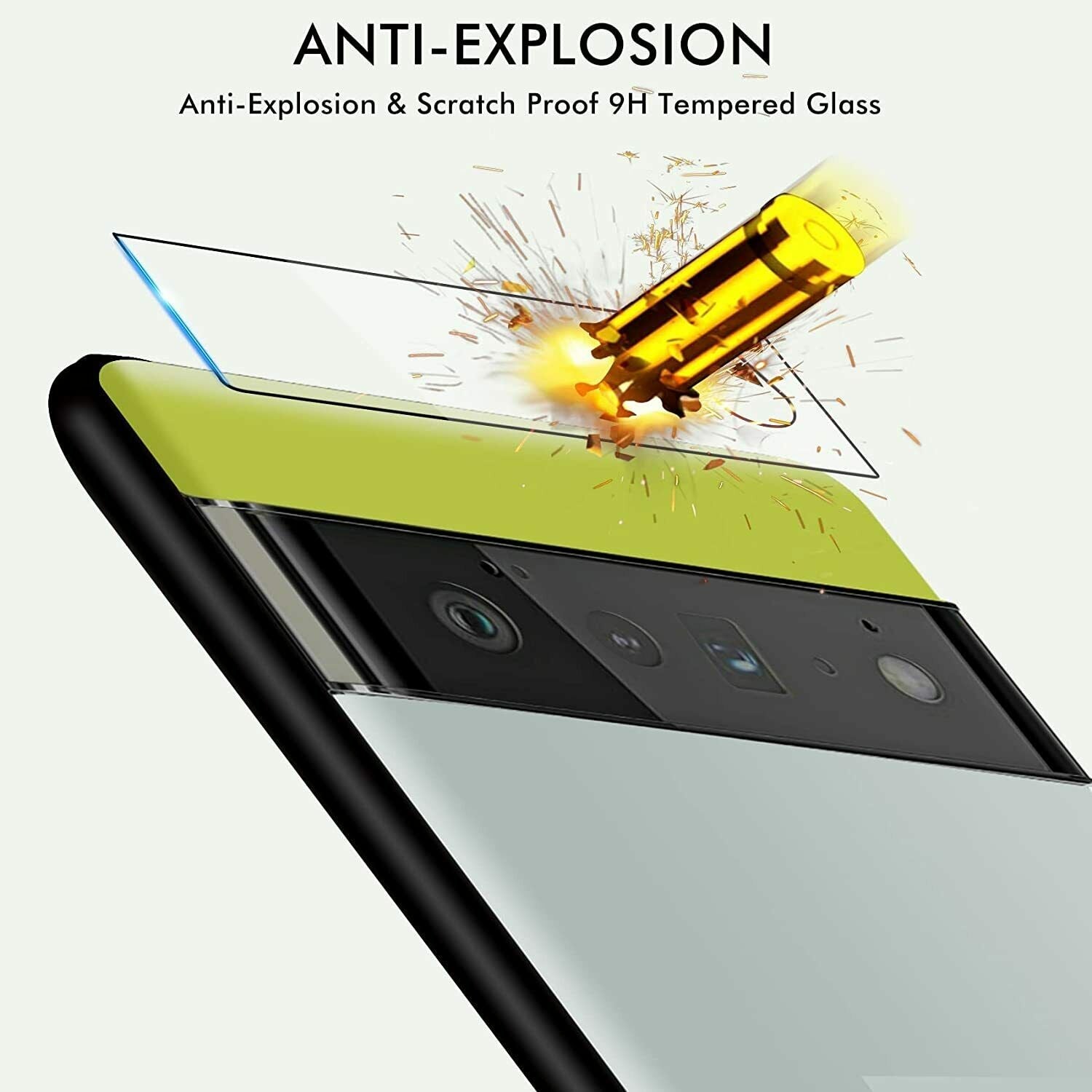 2xFor Google Pixel 6a Tempered Glass Screen Protector + Camera Lens Protect