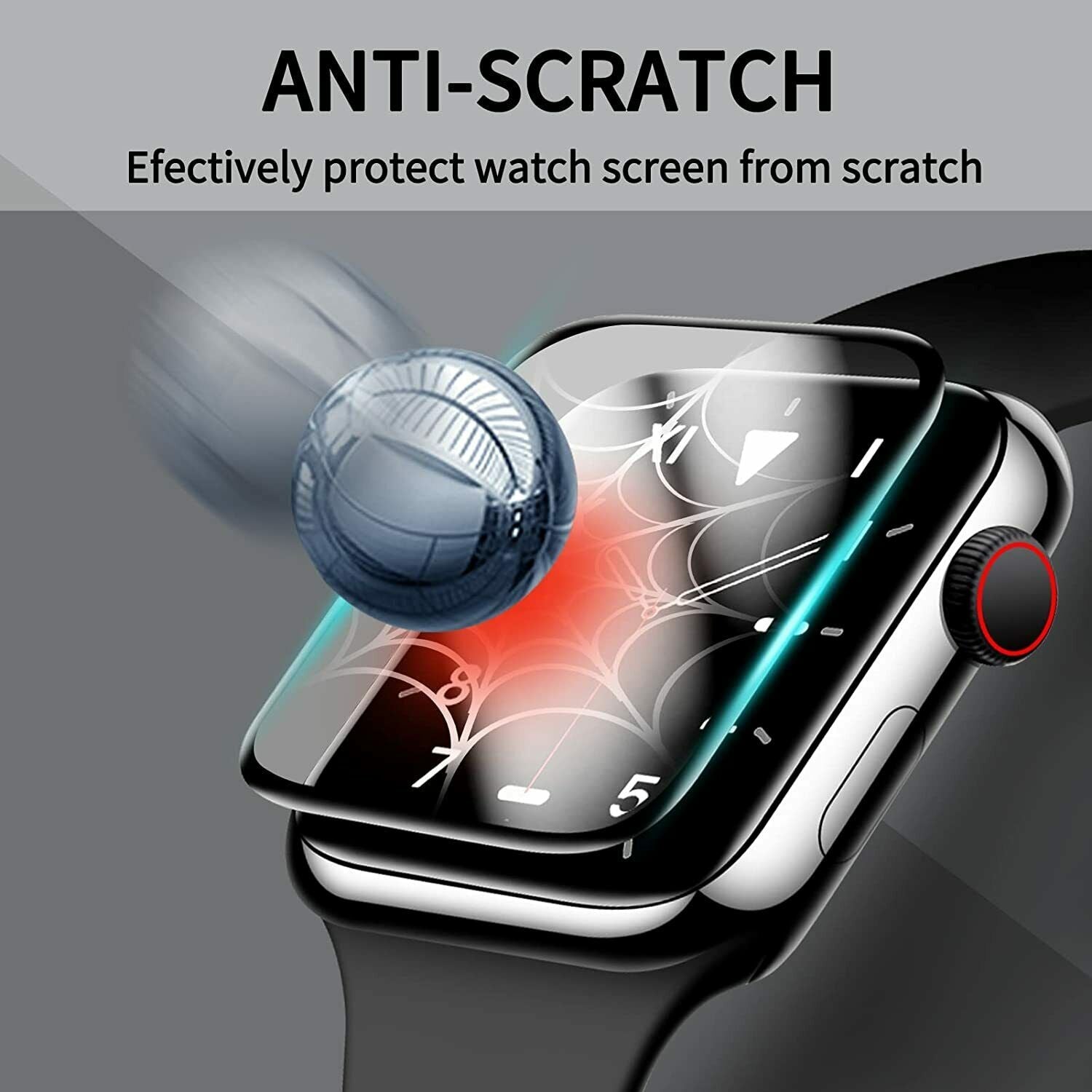 For Apple Watch 8 6D Glass Full Screen Protector